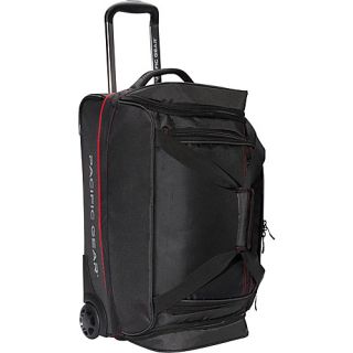 Pacific Gear Drop Zone Carry On Rolling Duffel Bag Black   Tra