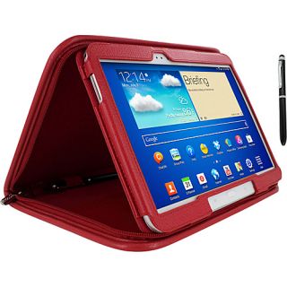 Samsung Galaxy Tab 3 10.1 Executive Leather Case w/ Stylus Red   rooCAS