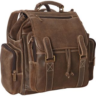 Jumbo Laptop Bak Pack Distressed Brown   ClaireChase Laptop Backpack