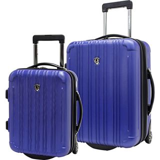 New Luxembourg 2pc Carry On Hardside Luggage Set Royal Blue  
