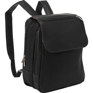 Flap Over Tablet Backpack Black   Piel Computer Backpacks