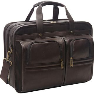 Wall Street Colombian Leather Expandable Laptop Brief Br