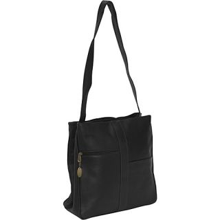 Double Top Zip Shoulder Bag Black   David King & Co. Ladies Bu