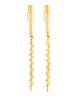 Router Bit Stud Earrings, Yellow Golden