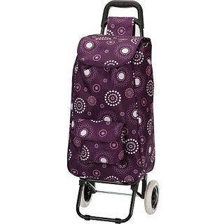 Santorini 24 Rolling Shopping Tote Puple Pearl   Rockland Lugg