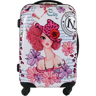 Kiswa ABS Hard Case 21 Rolling Carry on Spinner Sunny White   Nicole