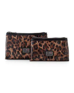Leopard Print Cosmetic Bag Set