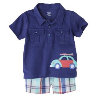 Just One YouMade by Carters Boys 2 Piece Polo and Short Set   Navy/Green 18 M