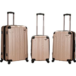 Sonic 3 Piece Hardside Spinner Set Champagne   Rockland Luggage