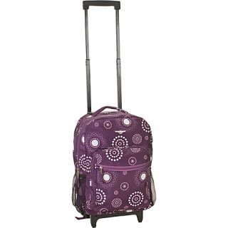 Roadster 17 Rolling Backpack Purple Pearl   Rockland Luggage W