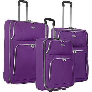 Segovia 3 Piece Luggage Set Purple   U.S. Traveler Luggage Sets