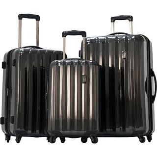 Titan Hardside 3 Piece Spinner Set Black   Olympia Luggage Sets