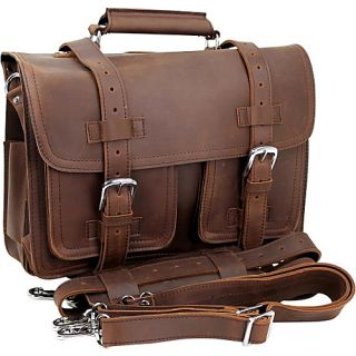 16 CEO Leather Briefcase Reddish BRN   Vagabond Traveler Non 