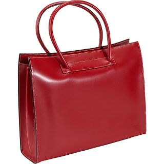 Audrey Zipper Top Tote Bag Red   Lodis Ladies Business