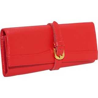 Leather Jewelry Roll   Red