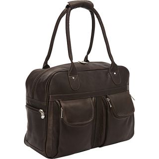 Multi Pocket Satchel Chocolate   Piel Luggage Totes and Satchels