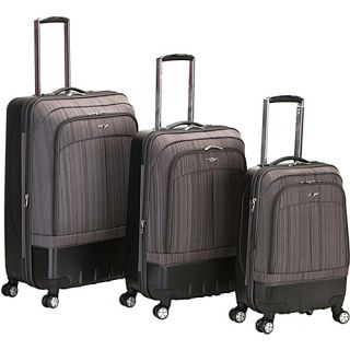 3 Piece Milan Hybrid Luggage Set Brown   Rockland Luggage Lugga