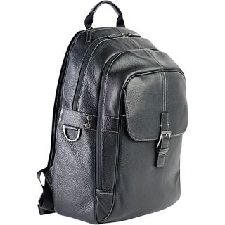 Tyler Laptop Backpack BLACK W/KHAKI   Boconi Laptop Backpacks