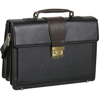 Two Tone Charisma Laptop Briefcase   Black