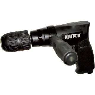 Klutch Low Noise Air Drill   1/2 Inch Chuck, Reversible
