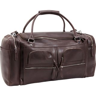 Nestor 21 Leather Overnight Travel Duffle Bag Coffee   Vagabo