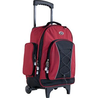 Bleacher Rolling Backpack Deep Red   CalPak Wheeled Backpacks
