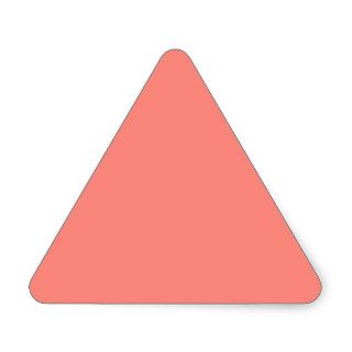 Coral Peach Background. Fashion Color Trend. Chic Triangle Stickers
