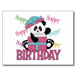 Panda Birthday Post Card