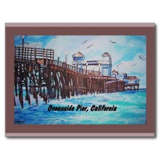 Oceanside Pier Painting Postcard