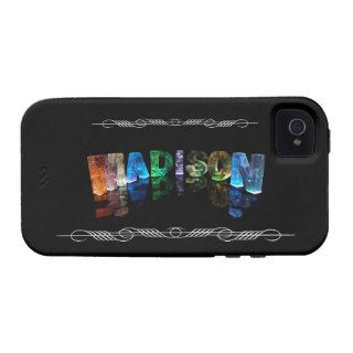 The Name Madison in 3D Lights (Photograph) iPhone 4 Covers