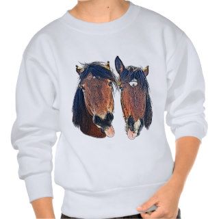 Silly Mares Funny Horse Gifts Pullover Sweatshirt