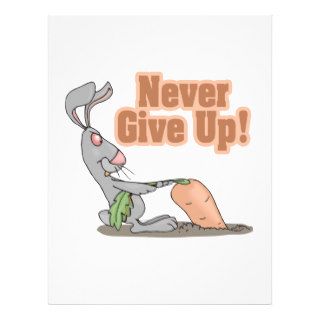 never give up funny bunny yanking carrot flyers