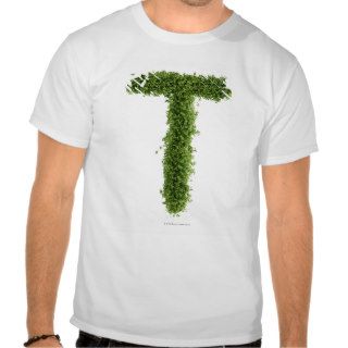 Letter 'T' in cress on white background, T Shirt