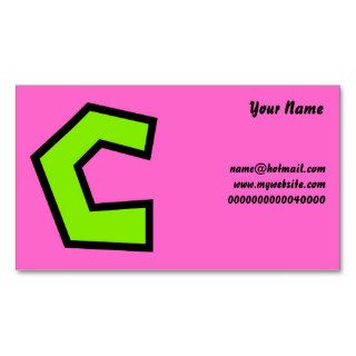 Monogram Letter C, Your Name, Business Card Templates