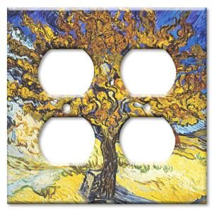 Art Plates Van Gogh Mulberry Tree   Double Outlet Cover DISCONTINUED OO 306