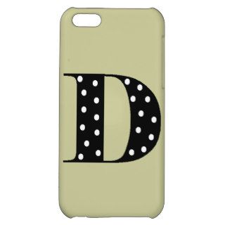 Personalized Polka Dot Letter D Initial iPhone 5C Cover