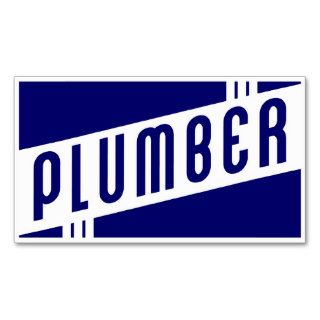 retro plumber business card template