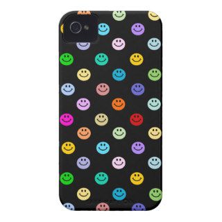 Rainbow Multicolor Smiley Face Pattern Case Mate iPhone 4 Cases