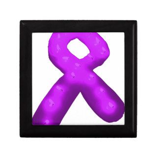 Purple Awareness Ribbon Candle Trinket Box
