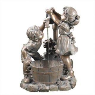 Fountain Cellar Boy and Girl Water Fountain without Light FCL011