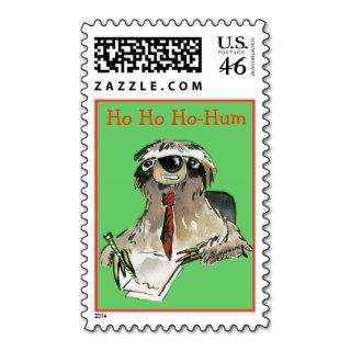 Christmas Sloth Postage Stamp