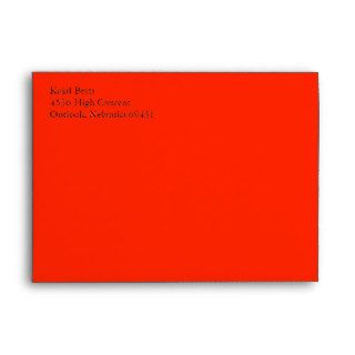 Scarlet Red A7 5x7 Custom Pre addressed Envelopes
