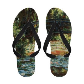 Bridge Over The Water Lily Pond by Claude Monet Flip Flops