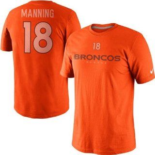 Denver Bronco t shirts  Nike Peyton Manning Denver Broncos Player Name And Number T Shirt   Orange  Sports Fan T Shirts  Sports & Outdoors