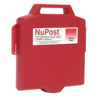 NuPost Pitney Bowes Digital Mailing Machine DM200i/300i/300L/400i/400L/1P00 Postage Meter Red Ink Cartridge (OEM# 765 3) (8 000 Yield) Compatible Pstg Ink # 765 3 8k Yld, Part Number NPT400 C