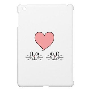 Cats. Cute Couple with Love Heart. iPad Mini Cover