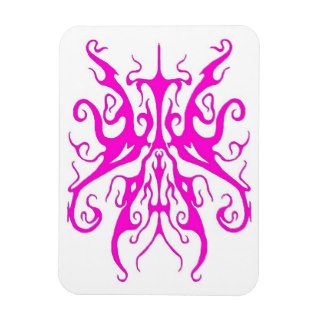 Elegance Tribal Tattoo   pink Rectangle Magnet