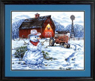 Dimensions Paint by Number Craft Kit, Country Snowman