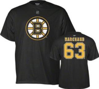 Reebok Men's Bruins Black Name and Number T shirt Clothing