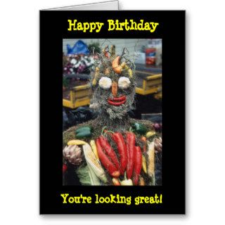 Vegetable Man Birthday Card